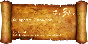 Auspitz Zsombor névjegykártya